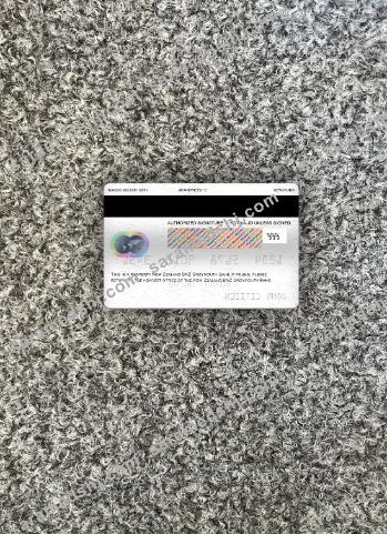 New Zealand BNZ Greymouth Bank mastercard photolook back